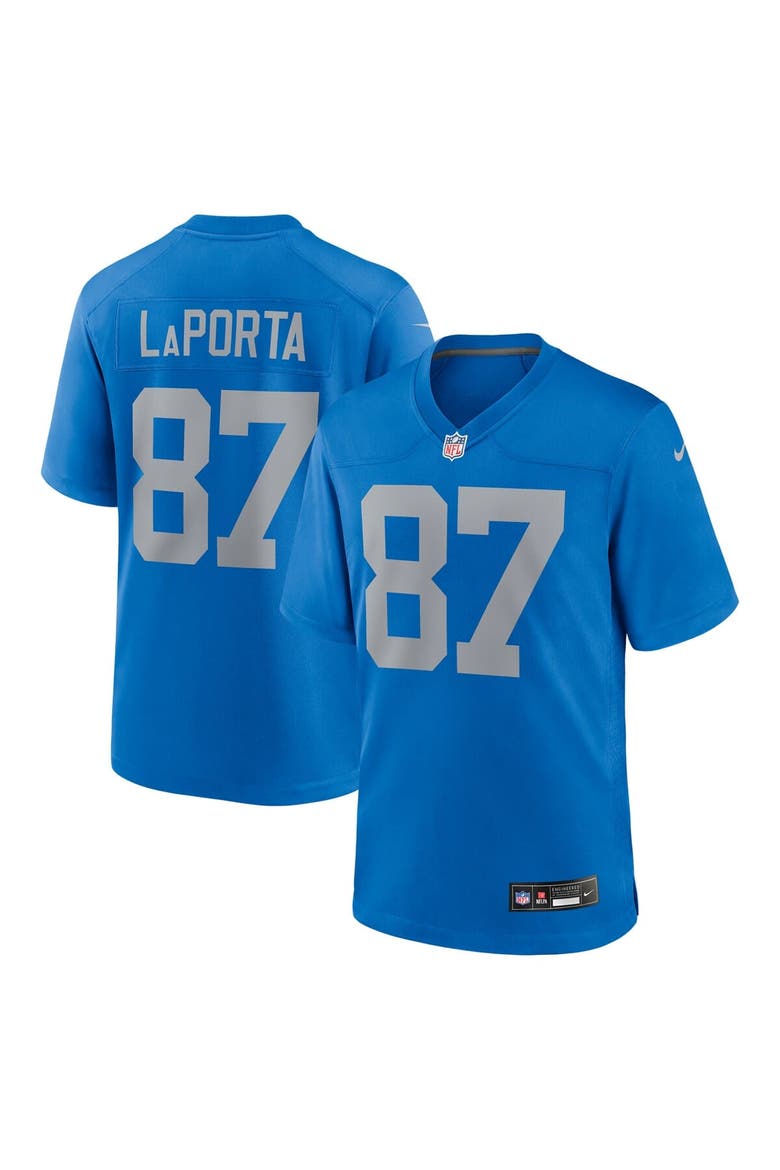 Men's Nike Sam LaPorta  Blue Detroit Lions Alternate Game Jersey, Main, color, Blue