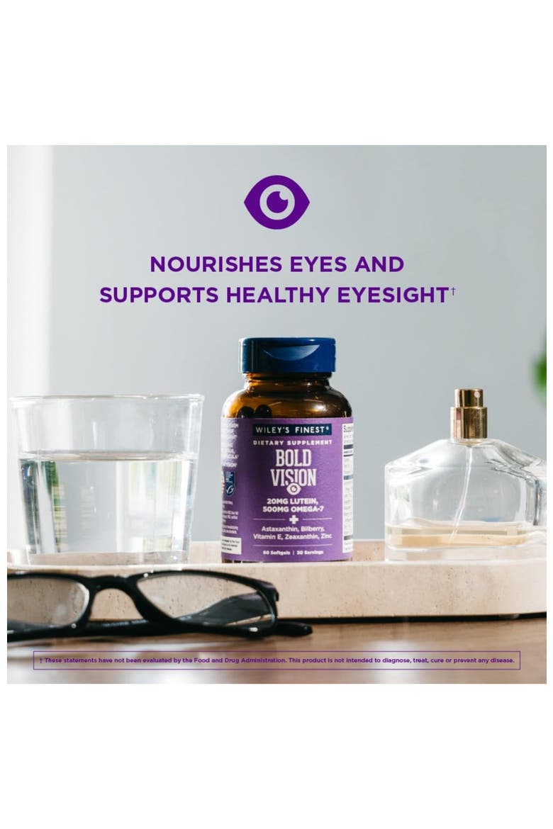 Fish Oil Eye Health Supplement with Lutein, Zeaxanthin, Bilberry, Omega-7, Vitamin E & Zinc - 60 Softgels, Alternate, color, None