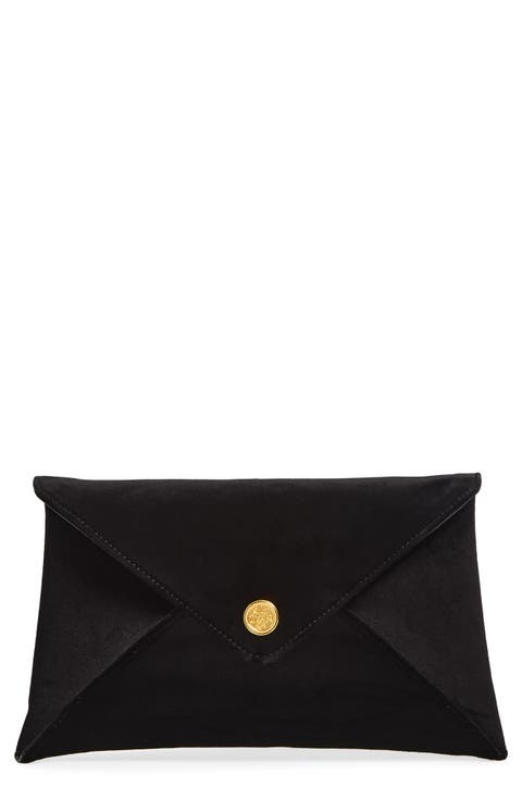 Medallion Velveteen Envelope Clutch