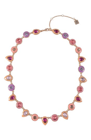 Laundry By Shelli Segal Crystal & Enamel Collar Necklace