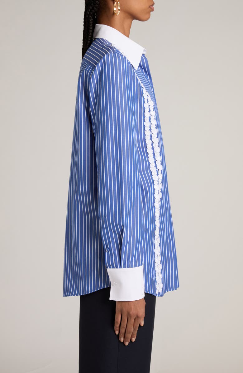 Valentino Garavani Beaded Stripe Oversize Shirt, Alternate, color, 