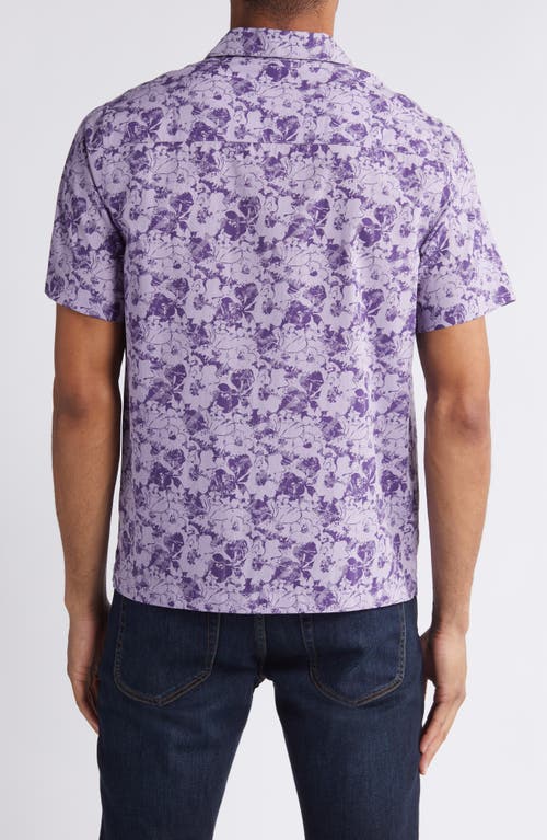Travismathew Phoning In Floral Camp Shirt In Imperial