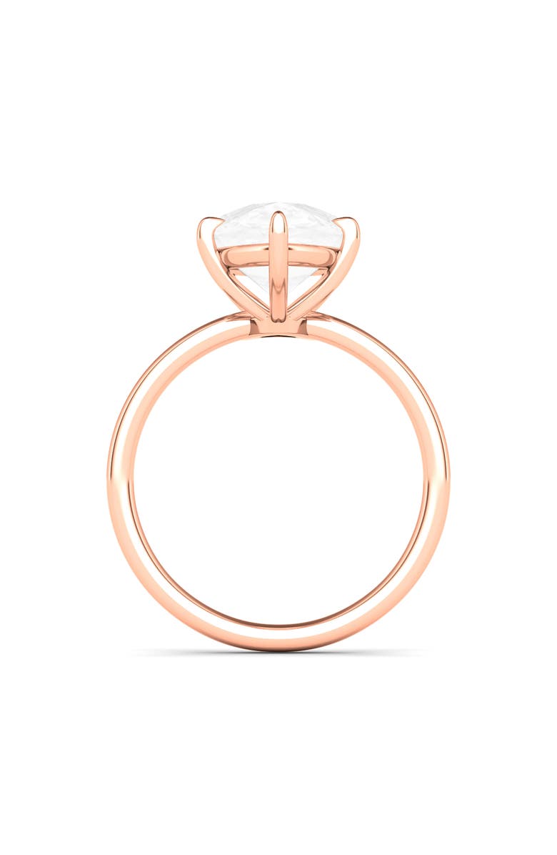 HauteCarat Pear Cut Lab Grown Diamond Ring, Alternate, color, 2.00 Ctw 18K Rose Gold
