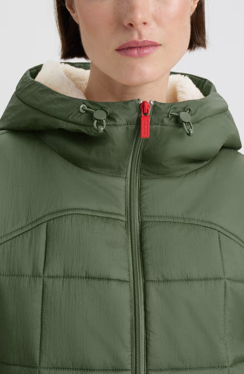 Hunter Camille Crinkle Puffer Jacket In Green