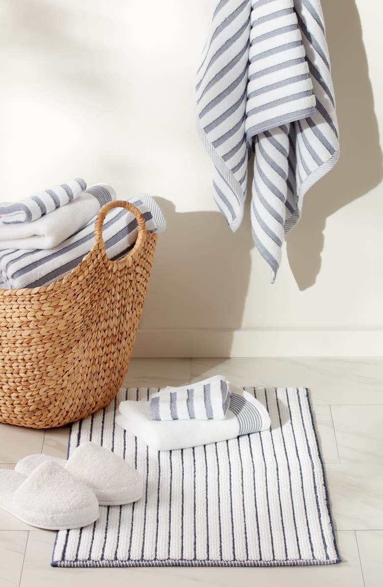 Nordstrom Mixed Stripe 6-Piece Cotton Towel Set, Alternate, color, Blue Vintage Multi