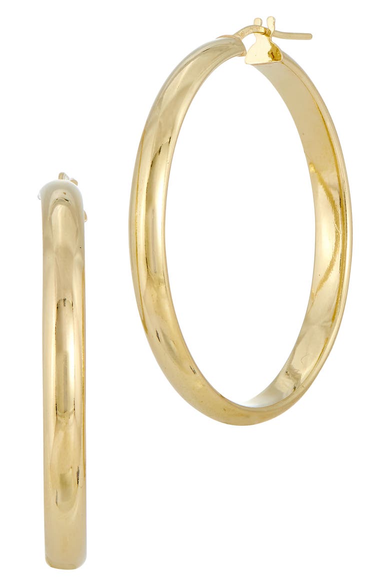 Italian Hoop Earrings, Main, color, GOLD