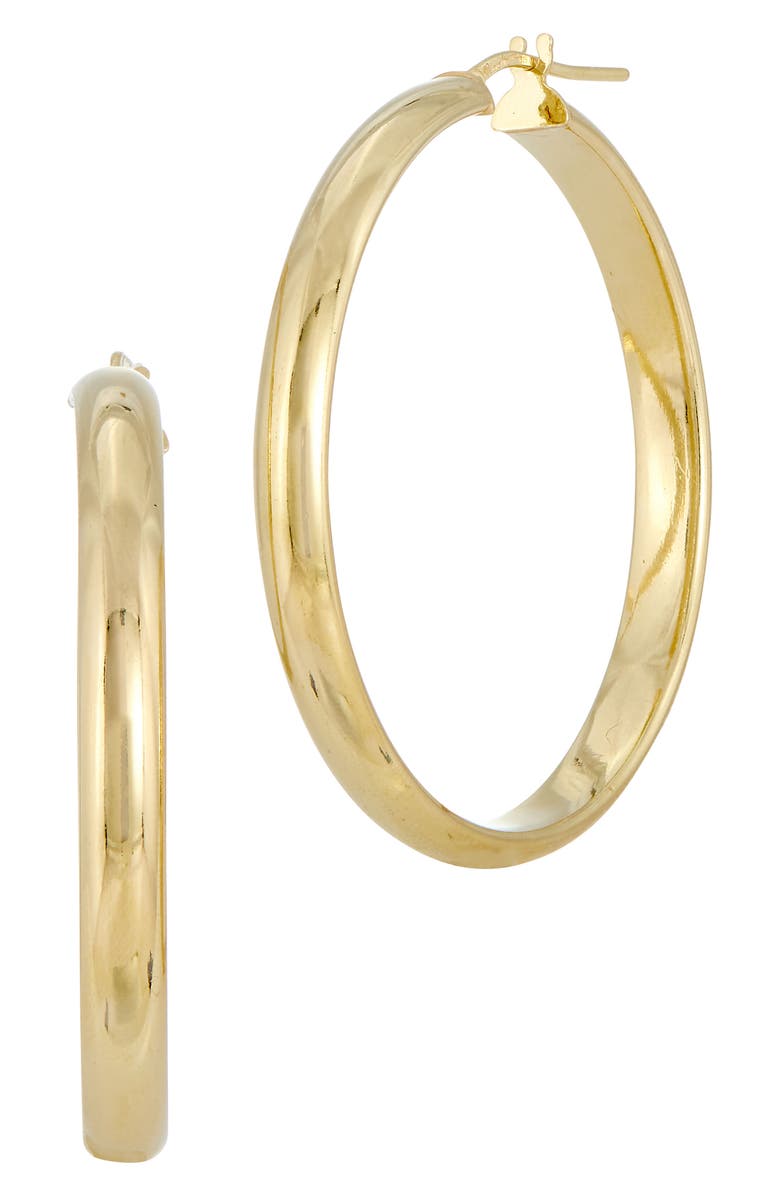 SAVVY CIE JEWELS Italian Hoop Earrings, Main, color, Gold