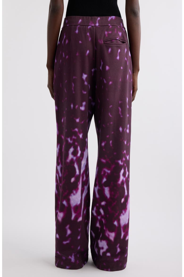 Hartia Orchid Petal Print Pleated Wide Leg Sweatpants, Alternate, color, FUCHSIA