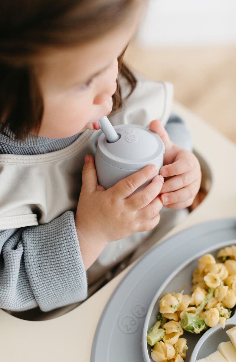 ezpz Mini Cup & Straw, Alternate, color, Pewter