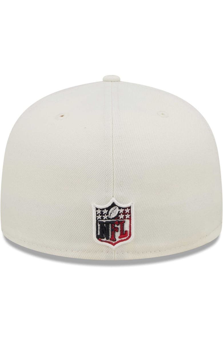 New Era Men's New Era Cream San Francisco 49ers Chrome Color Dim 59FIFTY Fitted Hat, Alternate, color, 