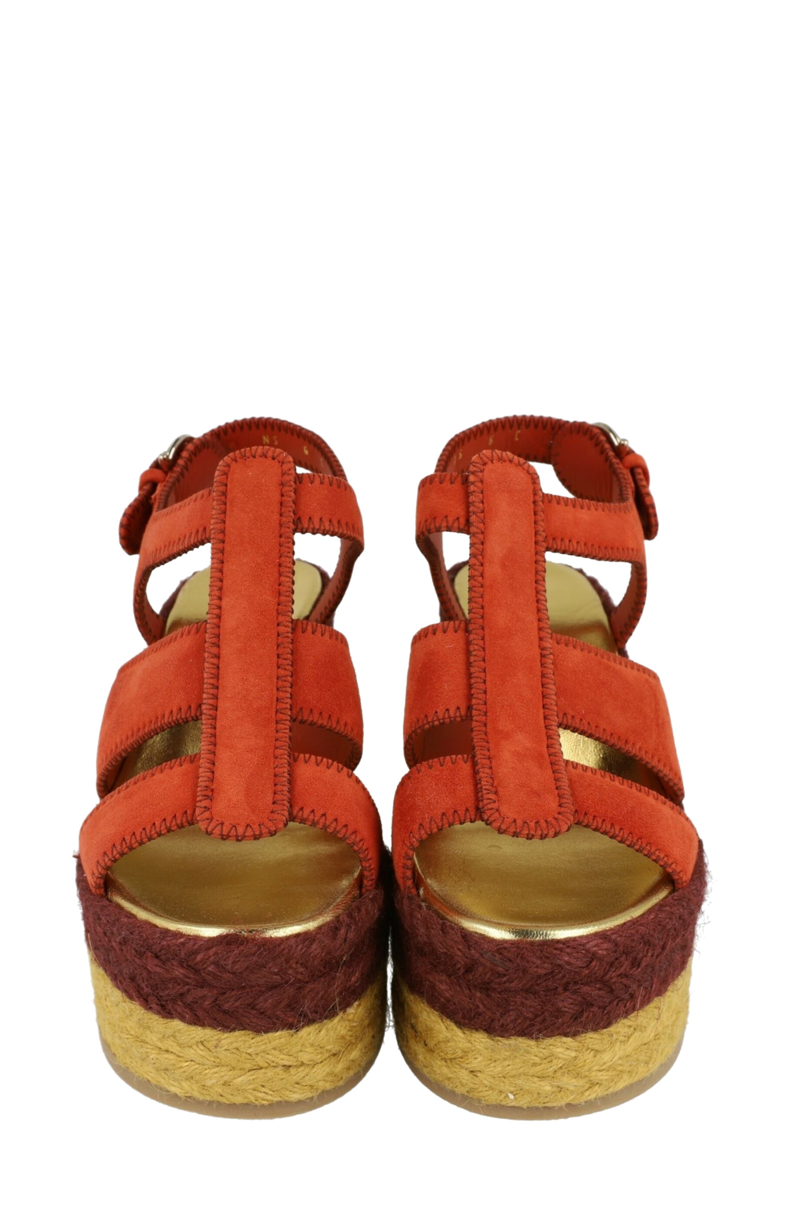 Renee Wedge Espadrille Sandal, Alternate, color, RUST