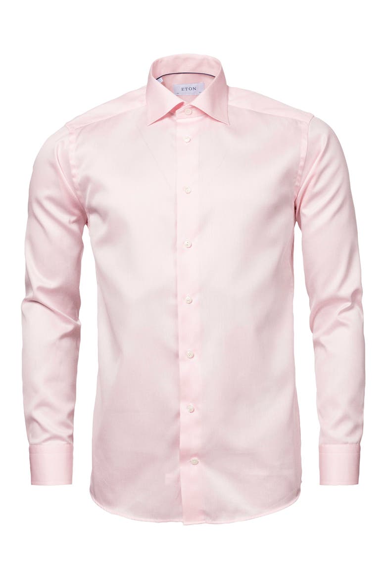 Contemporary Fit Twill Dress Shirt, Alternate, color, PINK