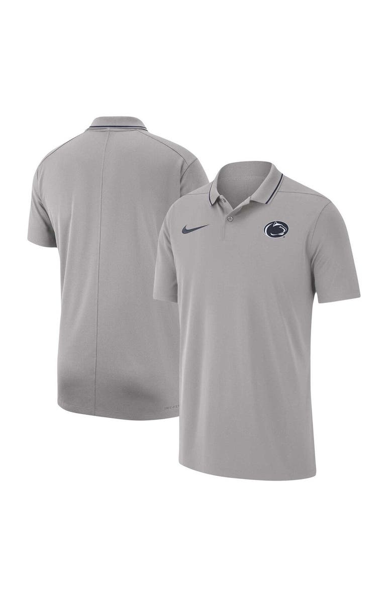 Nike Men's Nike Gray Penn State Nittany Lions 2023 Coaches Performance Polo, Main, color, 