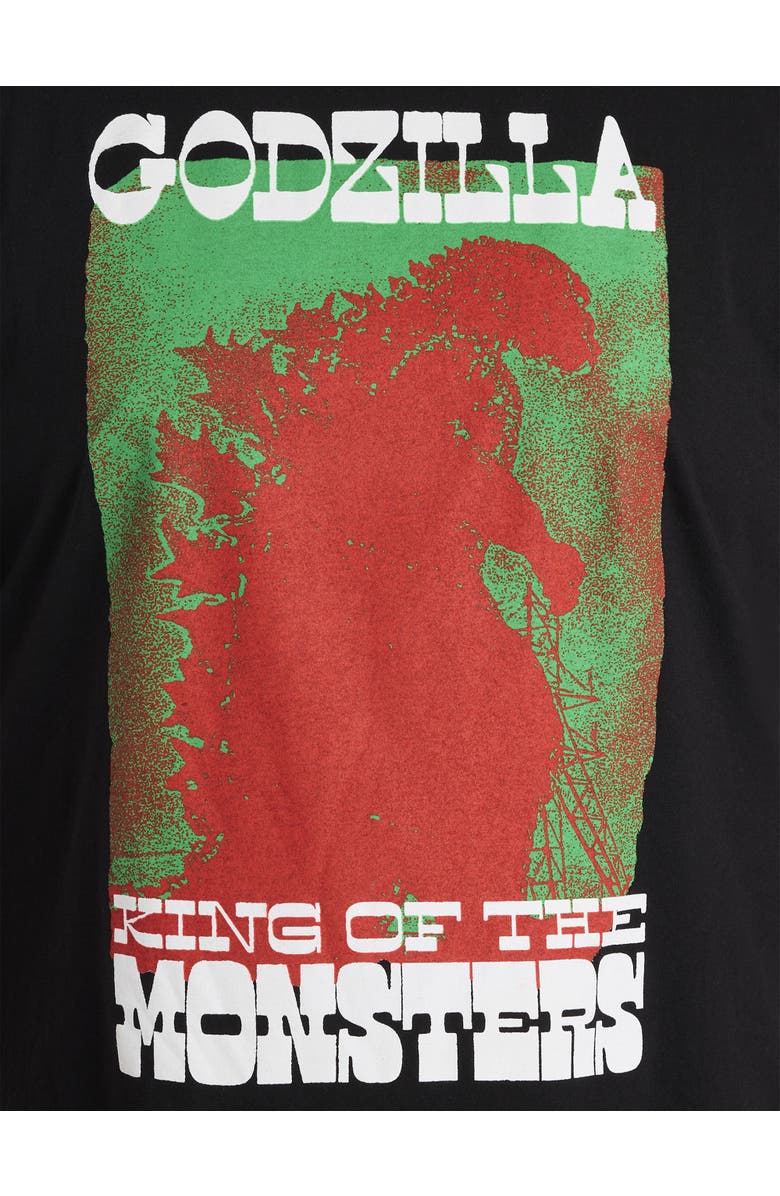 True Nation by DXL Big & Tall Godzilla King Of Monsters Graphic Tee, Alternate, color, Black