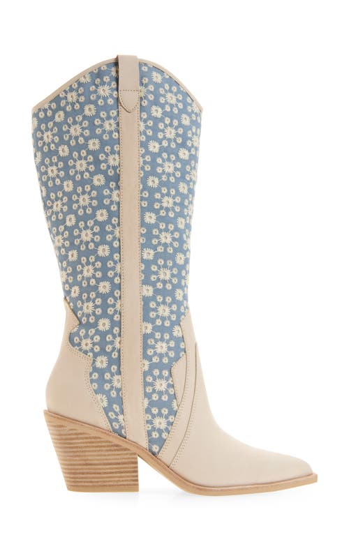 Dolce Vita Navene Western Boot In Blue Floral