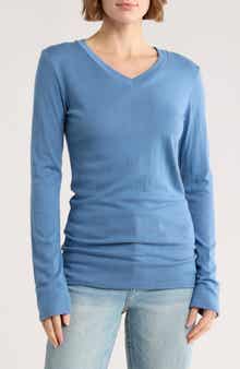 GO COUTURE V-Neck Long Sleeve T-Shirt