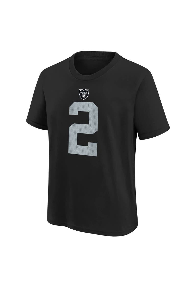 Youth Nike Ashton Jeanty Black Las Vegas Raiders 2025 NFL Draft First Round Pick Name & Number T-Shirt, Alternate, color, Black