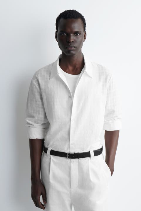 Checked Cotton-jacquard Shirt