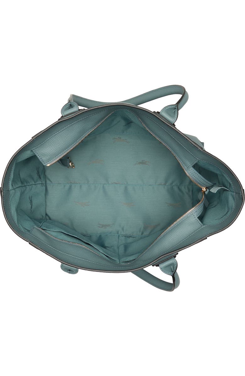 Longchamp Large Mailbox Leather Top Handle Bag, Alternate, color, Sage