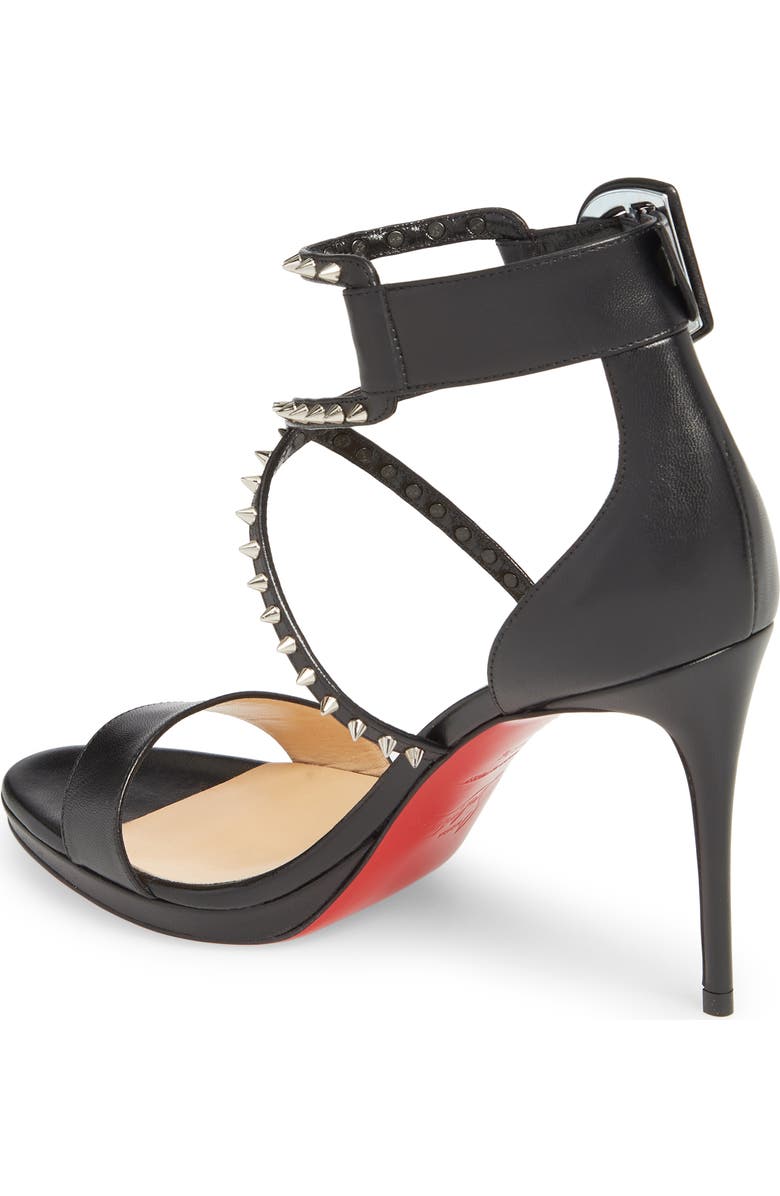 Christian Louboutin Choca Lux Spiked Sandal, Alternate, color,
