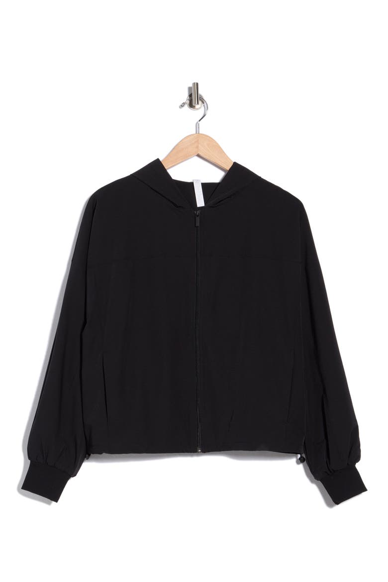 Perfect Day Hooded Jacket, Alternate, color, BLACK