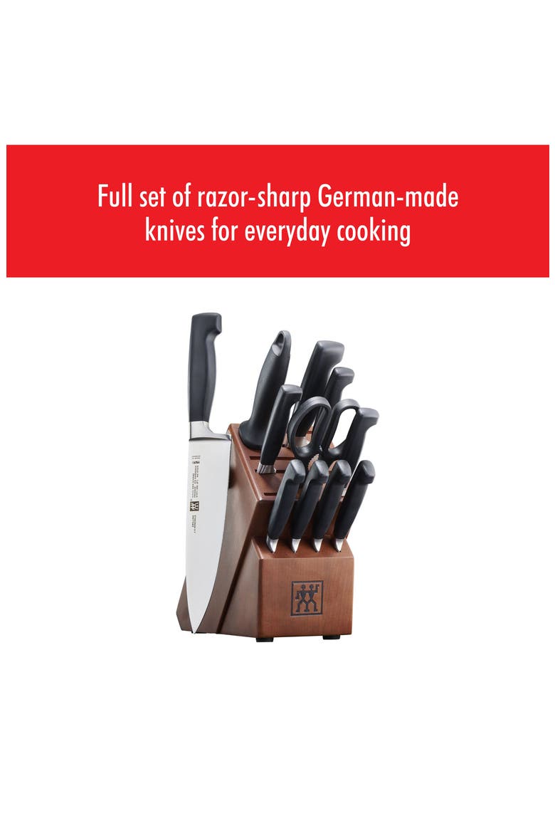 Four Star 12-Piece Knife Block Set, Alternate, color, STAINLESS STEEL