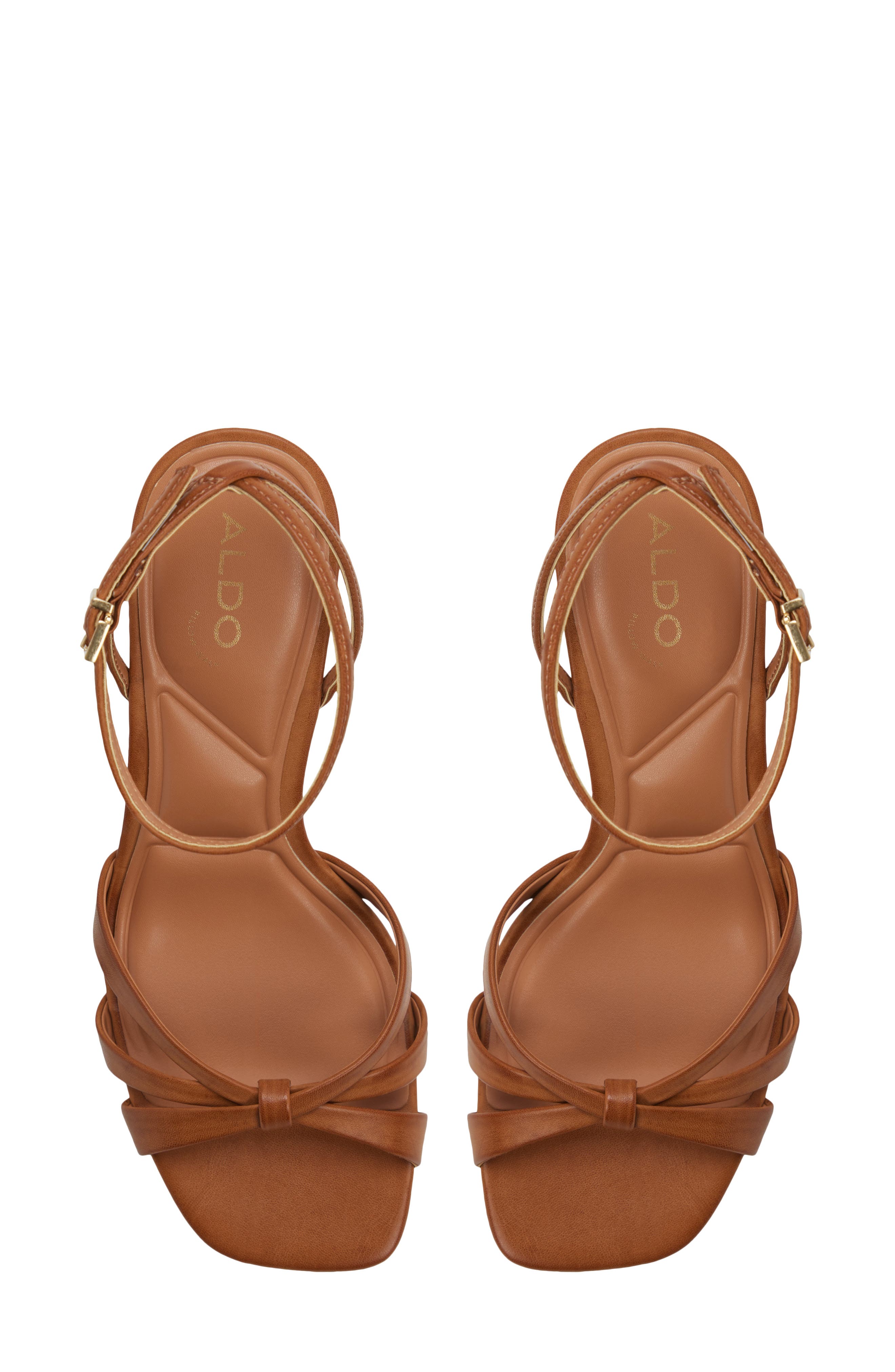 Ermanna Ankle Strap Wedge Sandal, Alternate, color, COGNAC