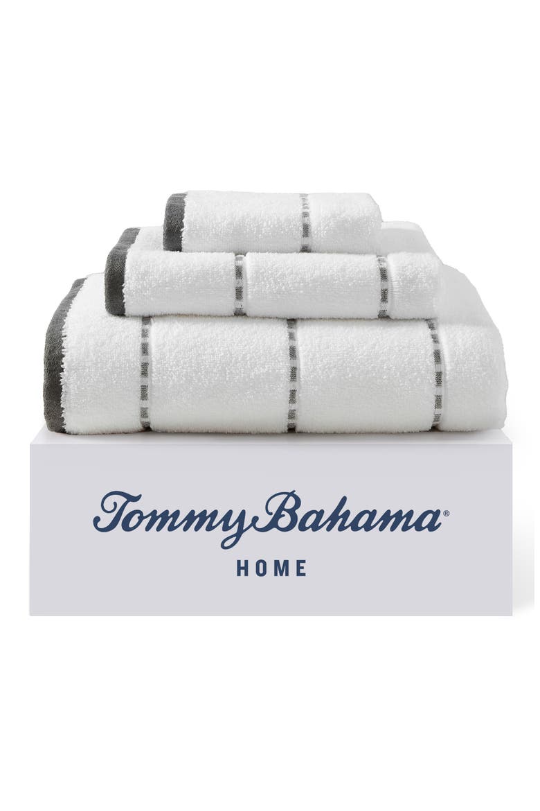 Ridley Solid 3-Piece Towel Set, Alternate, color, DARK GREY