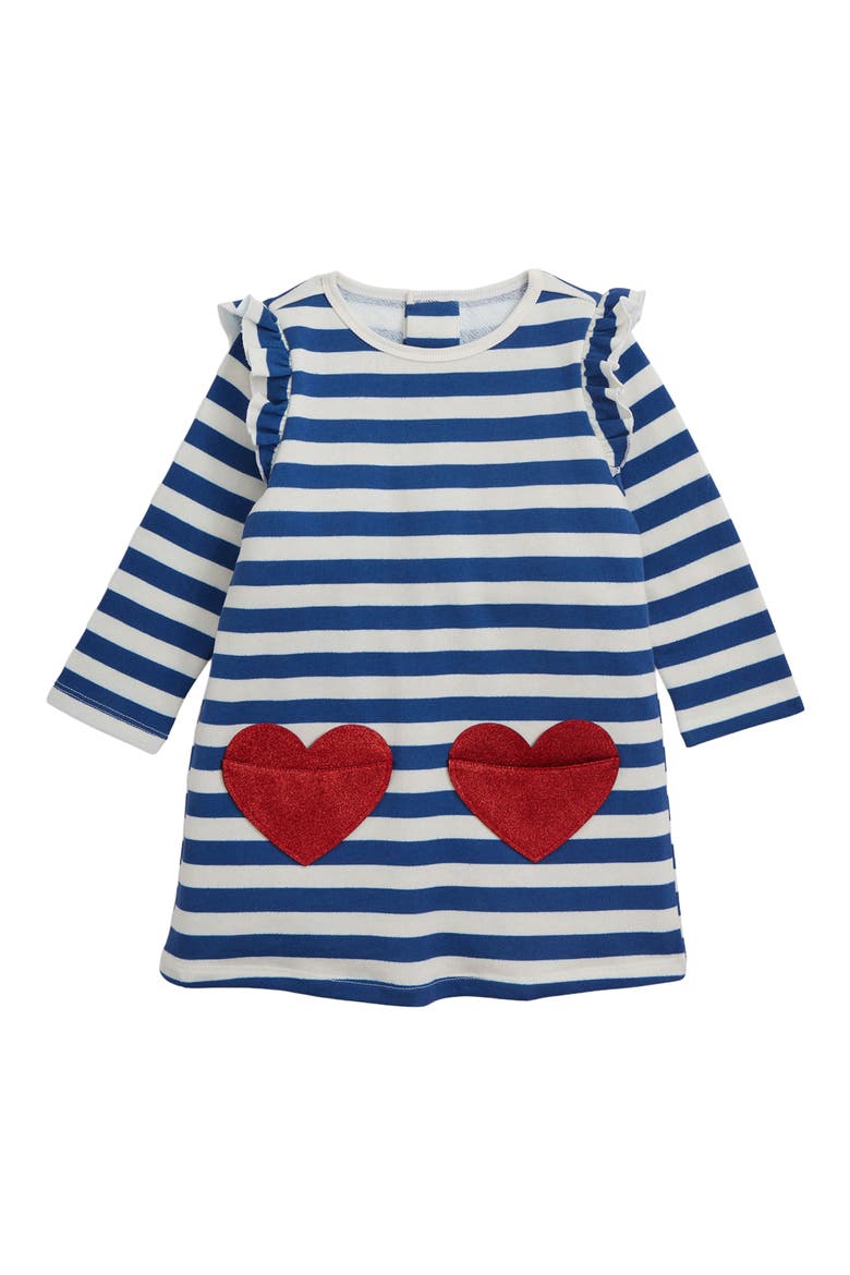 Kids' Fidget Pocket Long Sleeve Dress, Main, color, BLUE