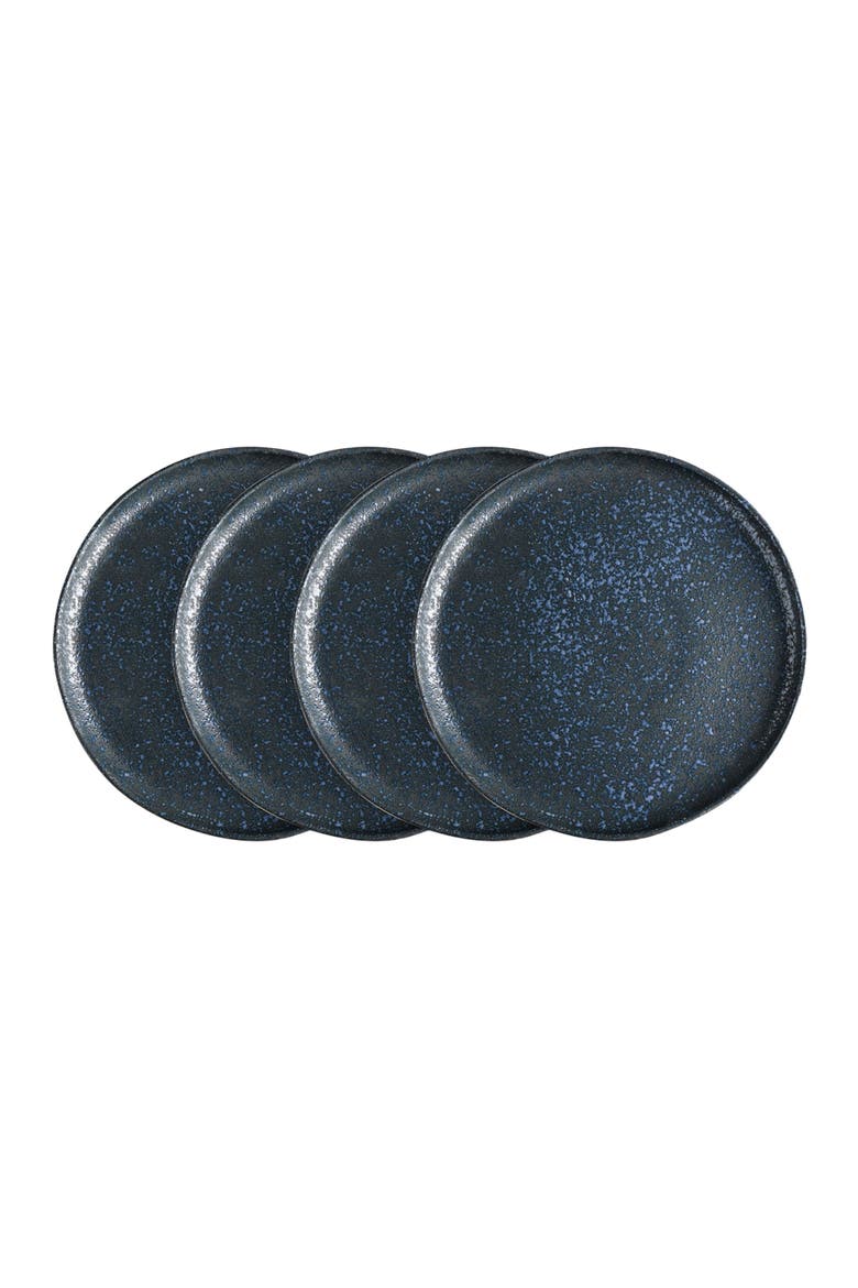 Tom Stoneware 4-Piece Dinner Plate Set, Main, color, Gray and Blue