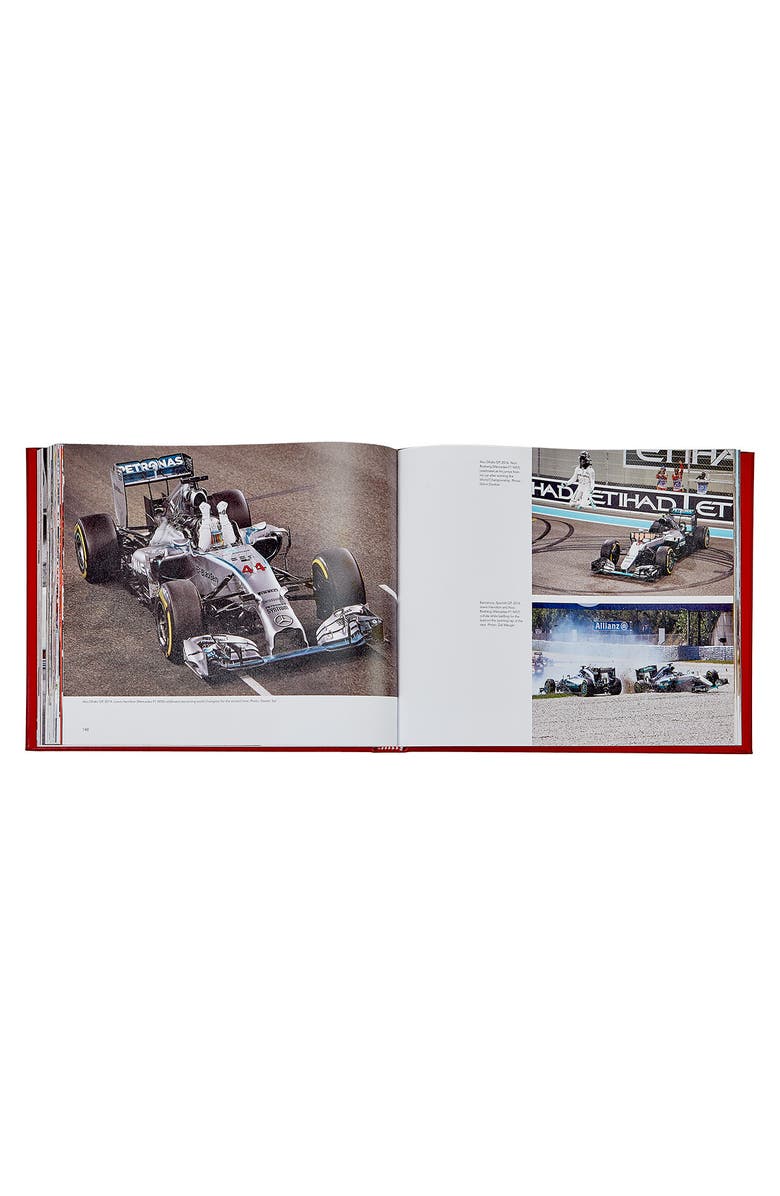 Graphic Image F1 Heroes Leather Coffee Table Book, Alternate, color, Red