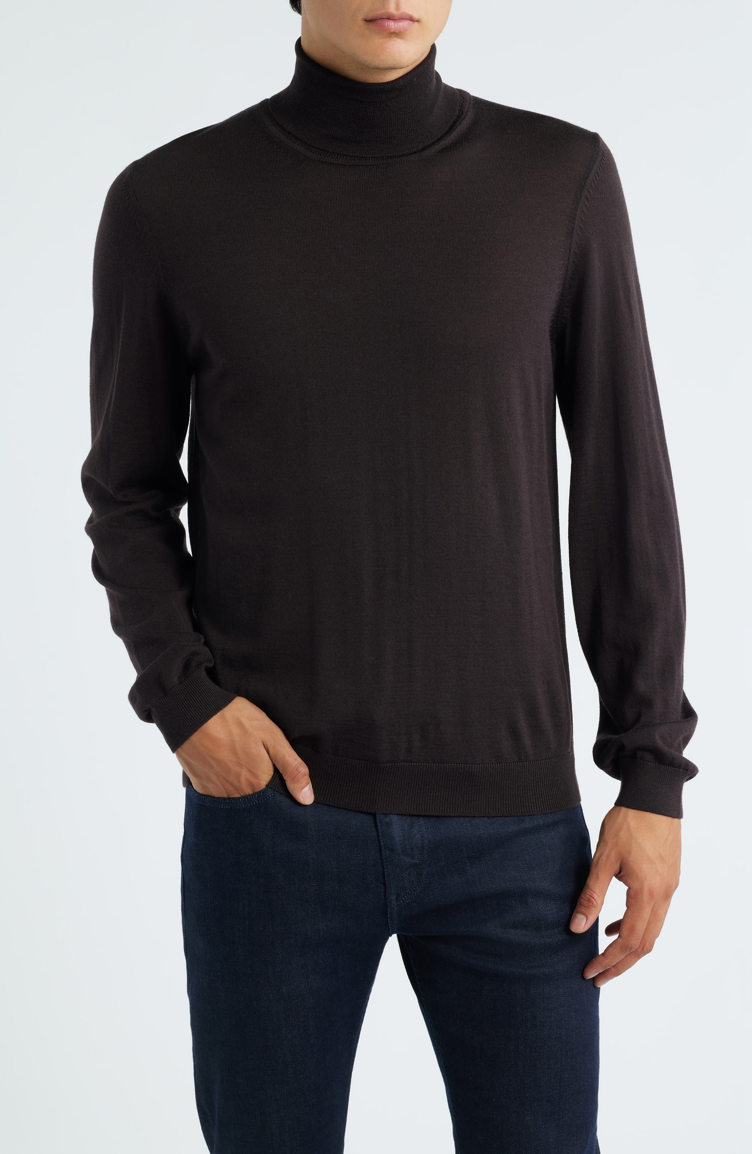 BOSS Musso Virgin Wool Turtleneck Sweater