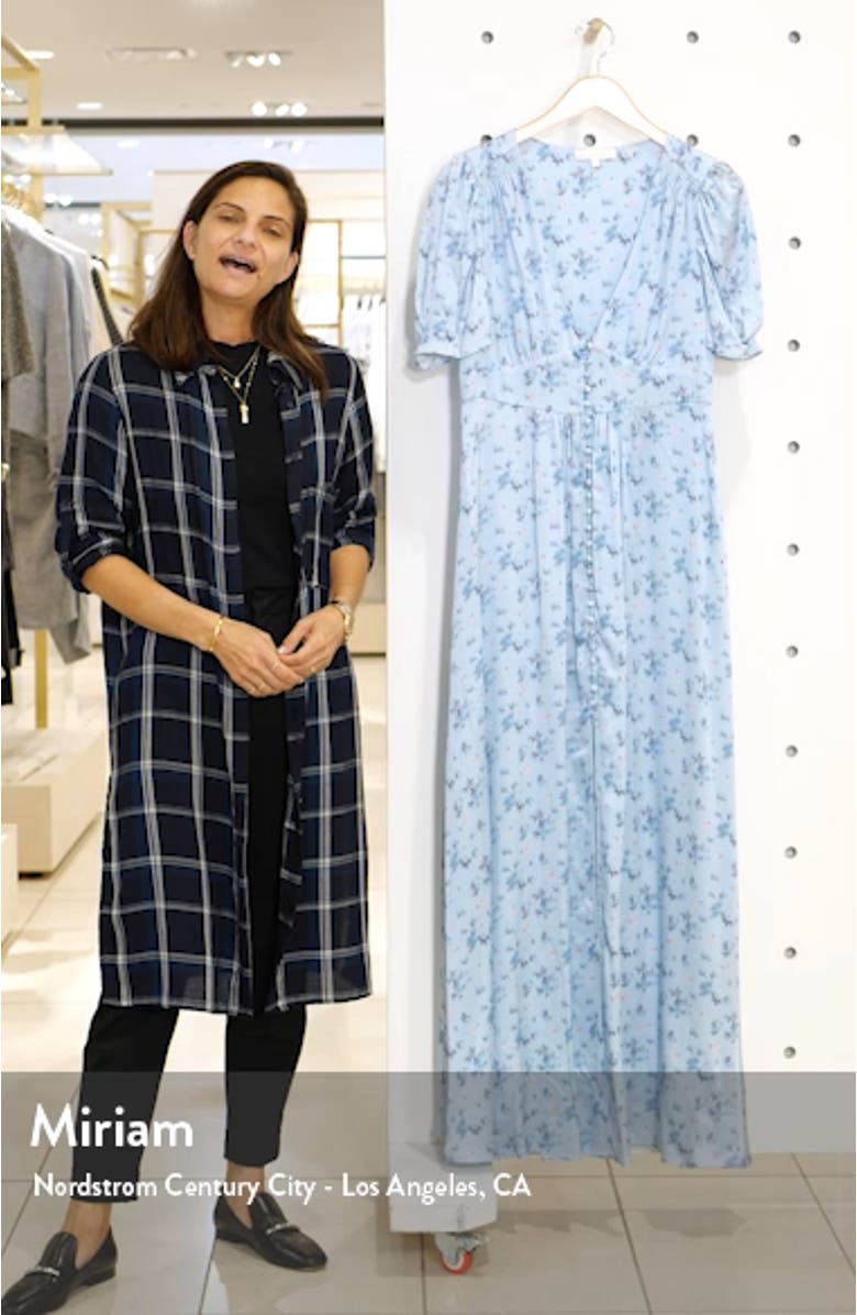 Stacy Floral Print Silk Maxi Dress, sales video thumbnail