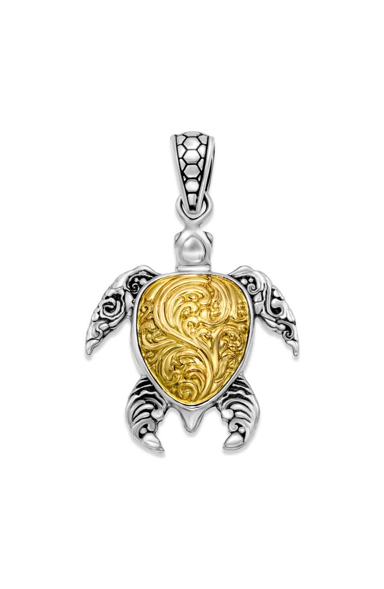 SAMUEL B. Sterling Silver & 18K Gold Turtle Pendant, Main, color, Silver And Gold