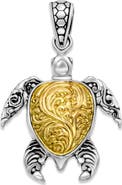SAMUEL B. Sterling Silver & 18K Gold Turtle Pendant