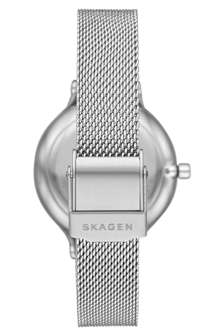 Anita Mesh Strap Watch, 30mm, Alternate, color, SILVER