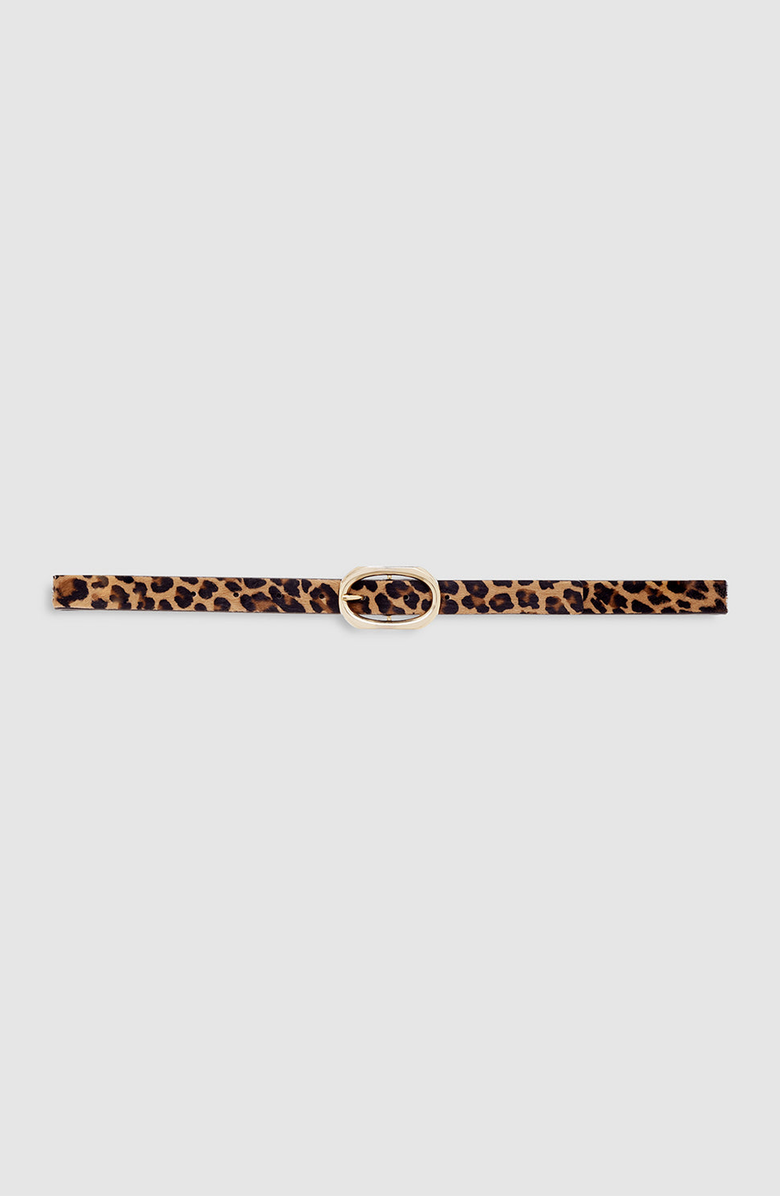ANINE BING Small Signature Link Belt, Main, color, Leopard Print