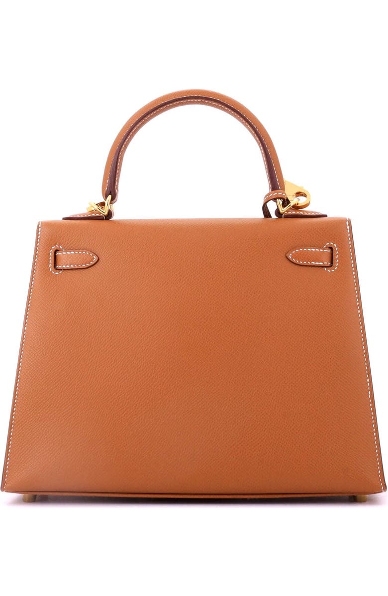 Pre-Owned Hermes Kelly Handbag Brown Epsom with Gold Hardware 25, Alternate, color, Gold