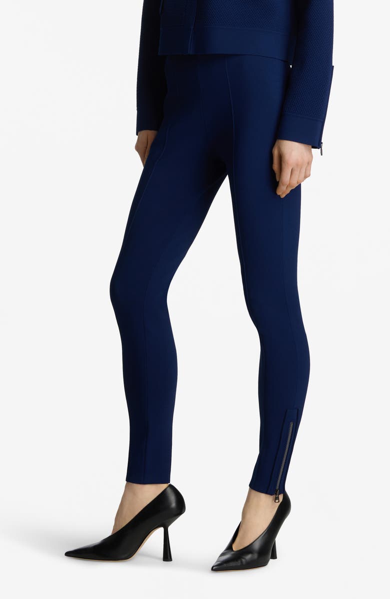 ST. JOHN Pebble Texture Double Face Knit Pants, Alternate, color, 