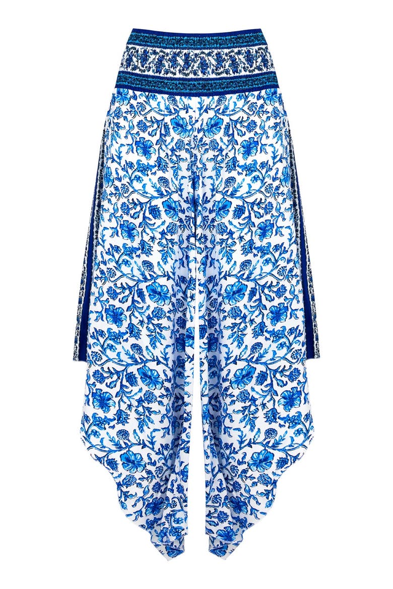 Flowy Crop Beach Pant, Alternate, color, BLUE FLORAL