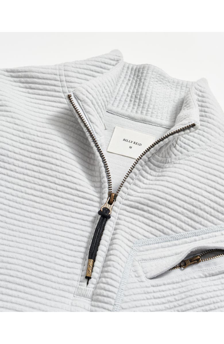 Billy Reid Quilted Half Zip Pullover, Alternate, color, Beach Blue