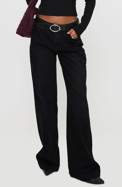 【PORTERNA】Nuren Low Wide Jeans SLVRLAKE Mica low-rise wide-leg jeans | NET-A-PORTER