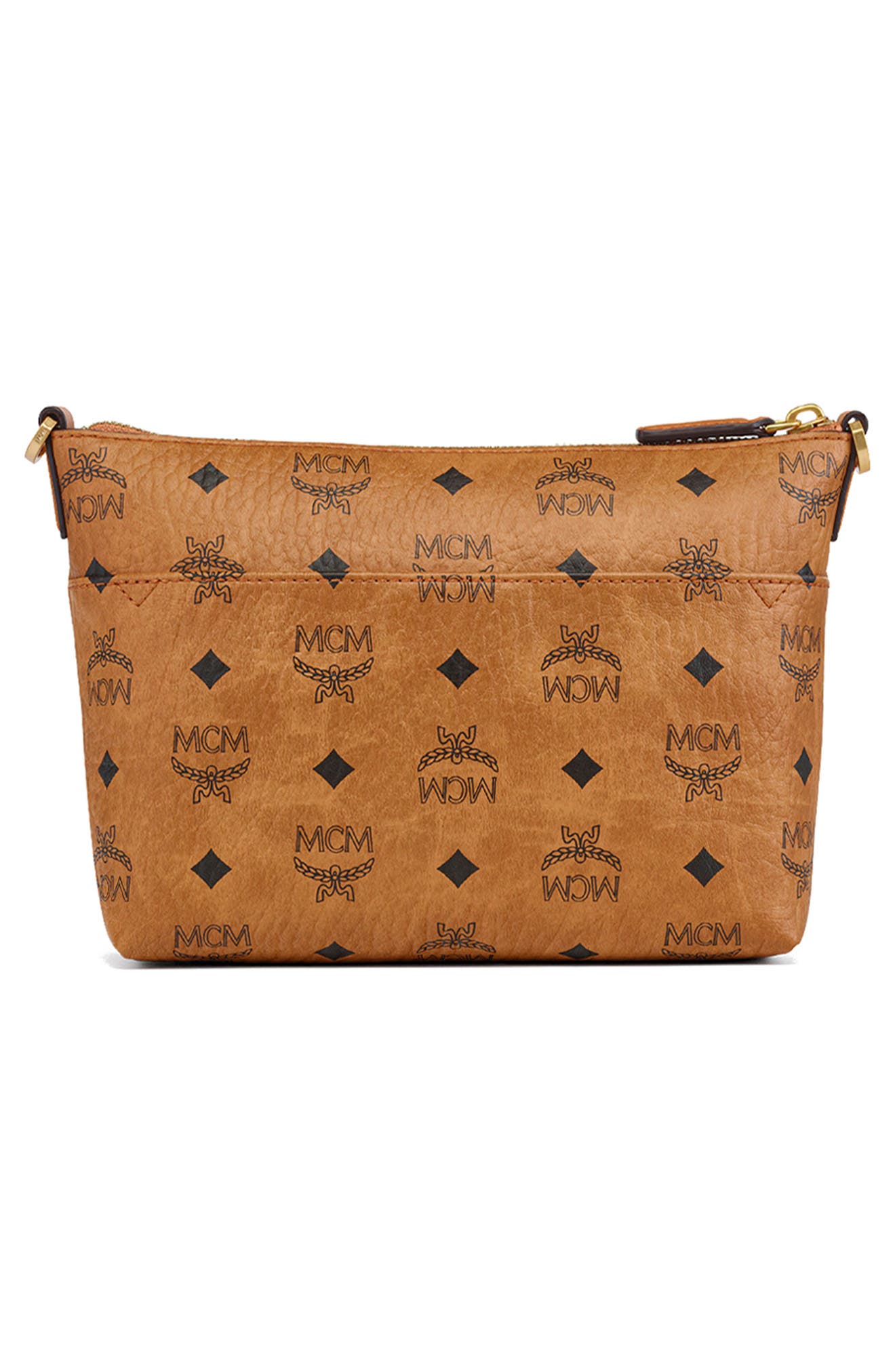 Aren Crossbody in Visetos, Alternate, color, COGNAC