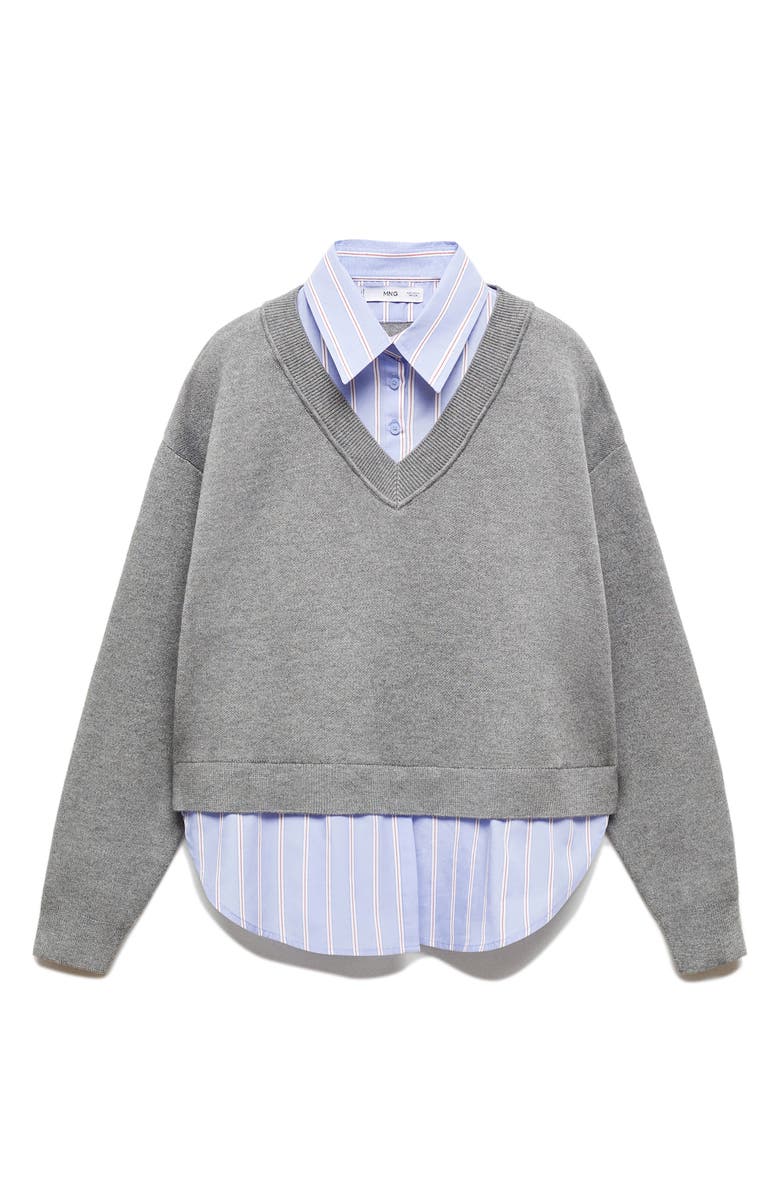 MANGO Layered Look Sweater, Alternate, color, 