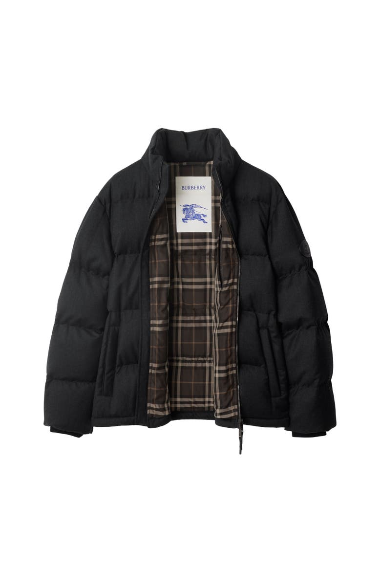 Wool Snowdon Puffer Jacket, Alternate, color, Charcoal grey