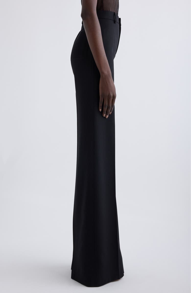 Chloé Wool Grain de Poudre Flare Leg Pants, Alternate, color, 