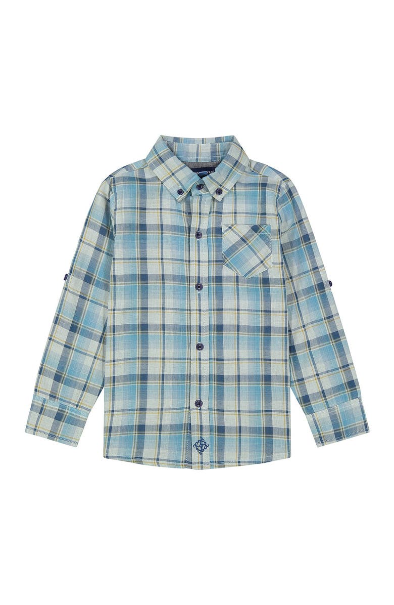 Andy & Evan Double Sided Fabric Button Down Shirt, Main, color,