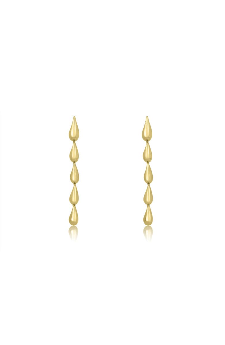 The Lovery Fine Jewelry Teardrop Dangle Earrings, Alternate, color, Gold-Plated Sterling Silver