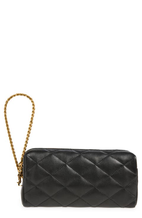 Cassandre Bijou Matelassé Leather Wristlet