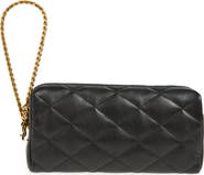 Saint Laurent Cassandre Bijou Matelassé Leather Wristlet